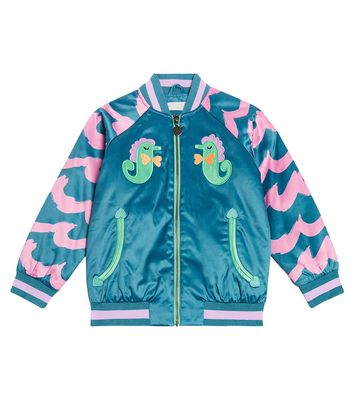 Stella McCartney Kids Printed cotton-blend bomber jacket