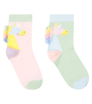 Stella McCartney Kids Printed cotton-blend socks