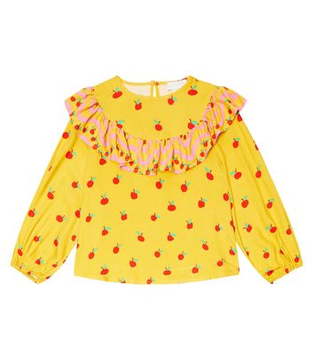 Stella McCartney Kids Printed ruffle blouse
