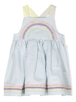 Stella McCartney Kids rainbow denim dress and bloomers set - Blue