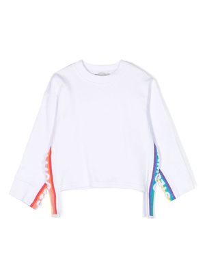 Stella McCartney Kids Rainbow Logo Tape Sweatshirt - White