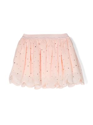 Stella McCartney Kids rhinestoned crepe skirt - Pink