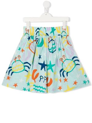 Stella McCartney Kids Rock Pool-print cotton shorts - Blue