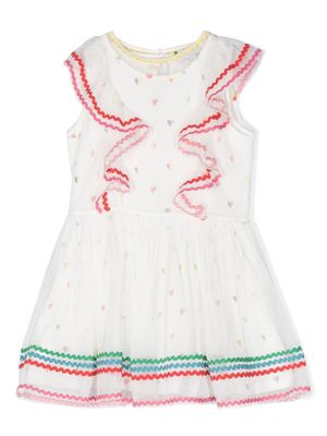 Stella McCartney Kids ruffle-detail sleeveless dress - White