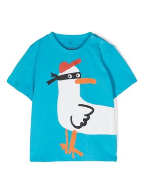 Stella McCartney Kids Seagull Bandit cotton T-shirt - Blue