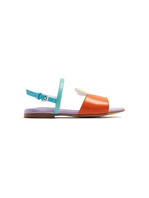 Stella McCartney Kids Seashell faux-leather sandals - Orange