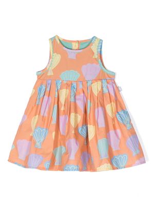 Stella McCartney Kids seashell-print cotton dress set - Multicolour
