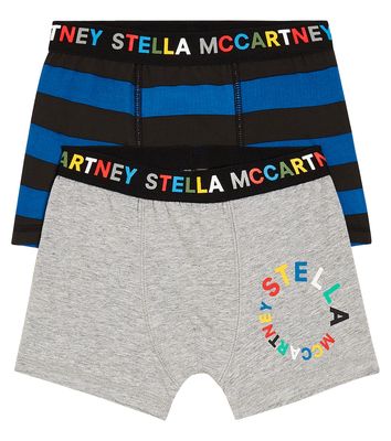 Stella McCartney Kids Set of two cotton jersey boxer briefs