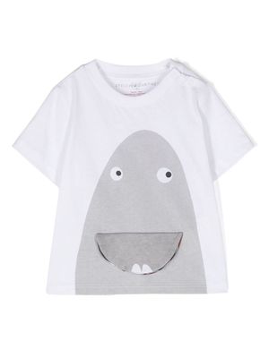 Stella McCartney Kids shark-motif T-shirt - White