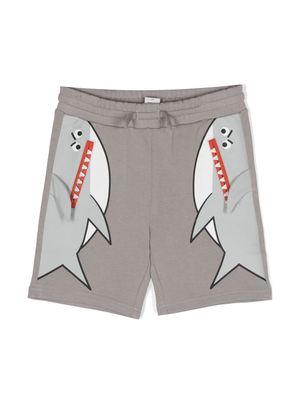 Stella McCartney Kids shark-print shorts - Grey