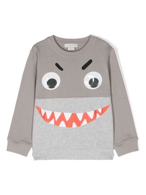 Stella McCartney Kids shark-print sweatshirt - Grey