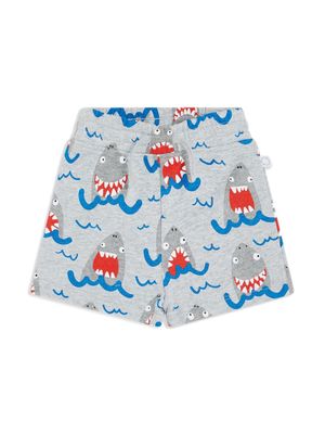 Stella McCartney Kids shark-print track shorts - Grey