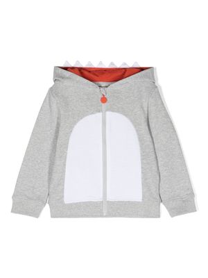 Stella McCartney Kids shark-shape jersey hoodie - Grey