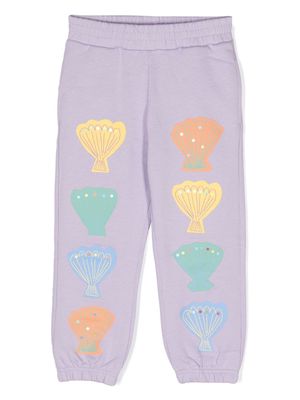 Stella McCartney Kids shell-print track pants - Purple