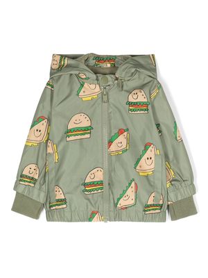 Stella McCartney Kids Silly-Sandwich-print bomber jacket - Green