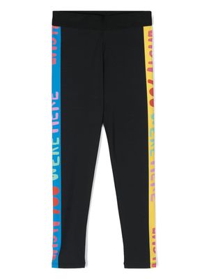 Stella McCartney Kids slogan-print leggings - Black