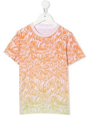 Stella McCartney Kids Smile gradient-effect T-shirt - Orange