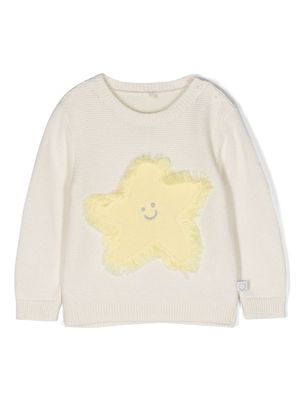 Stella McCartney Kids star-embroidered sweatshirt - White