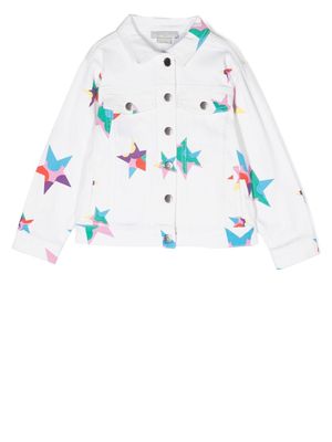 Stella McCartney Kids star-print denim jacket - White
