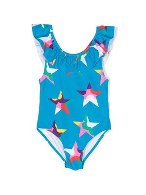 Stella McCartney Kids star-print swimsuit - Blue
