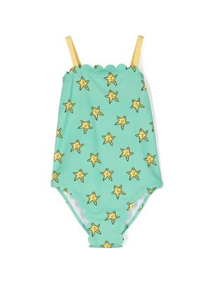 Stella McCartney Kids star-print swimsuit - Green