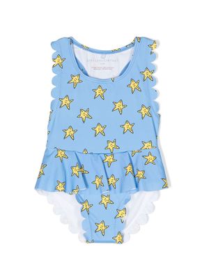 Stella McCartney Kids starfish-print swimsuit - Blue