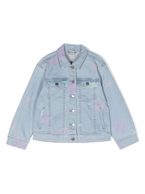 Stella McCartney Kids stars-print denim jacket - Blue