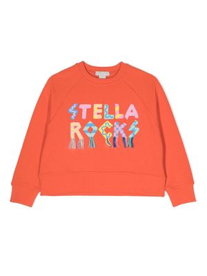 Stella McCartney Kids Stella Rocks-print cotton sweatshirt - Red