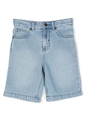Stella McCartney Kids straight-leg denim shorts - Blue
