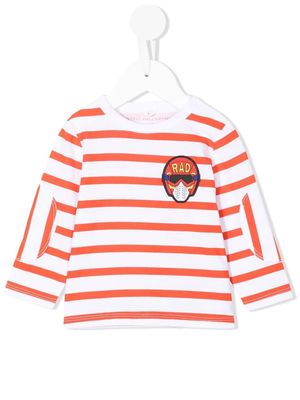 Stella McCartney Kids stripe-print Rad T-shirt - White