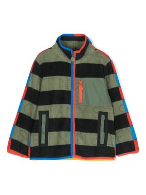 Stella McCartney Kids striped colour-block jacket - Green
