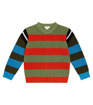 Stella McCartney Kids Striped cotton and wool sweater