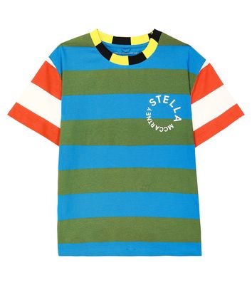 Stella McCartney Kids Striped cotton-blend T-shirt