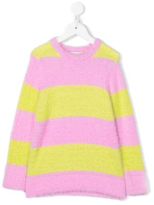 Stella McCartney Kids striped knitted jumper - Green