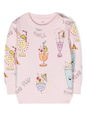 Stella McCartney Kids Summer Cocktail cotton sweatshirt - Pink