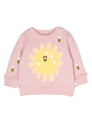 Stella McCartney Kids sun-print cotton sweatshirt - Pink