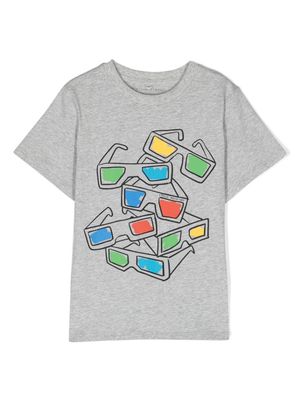 Stella McCartney Kids sunglasses-print cotton T-shirt - Grey