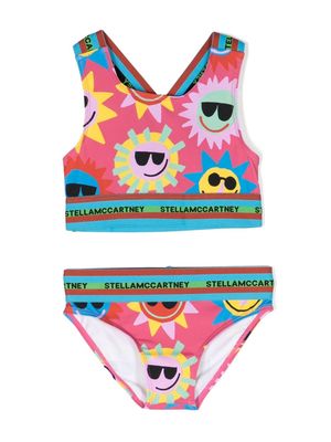 Stella McCartney Kids sunshine-print bikini set - Red