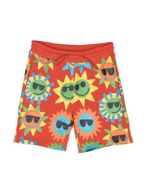 Stella McCartney Kids Sunshine-print shorts - Red