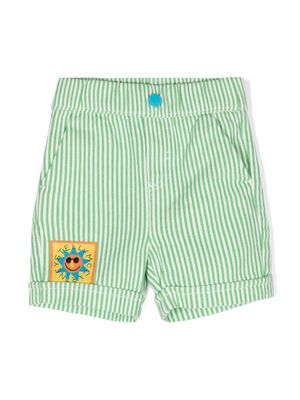 Stella McCartney Kids Sunshine striped shorts - Green