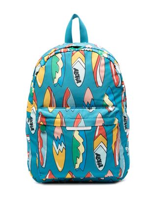 Stella McCartney Kids surfboard-print backpack - Blue