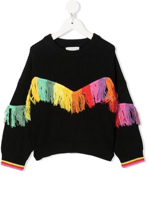Stella McCartney Kids tassel-detail knitted jumper - Black
