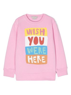 Stella McCartney Kids text-print sweatshirt - Pink