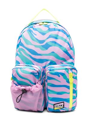 Stella McCartney Kids wavy-print backpack - Purple