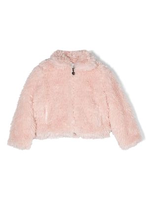 Stella McCartney Kids zip-up faux-fur jacket - Pink