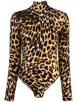 Stella McCartney leopard-print bodysuit - Neutrals