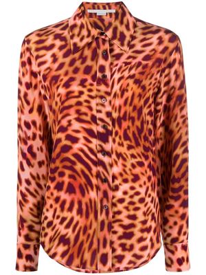 Stella McCartney leopard-print silk shirt - Pink