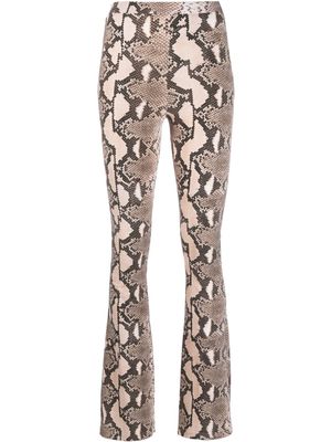 Stella McCartney leopard-print wide-leg trousers - Neutrals