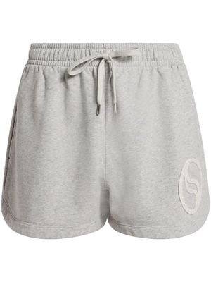 Stella McCartney logo-appliqué cotton shorts - Grey