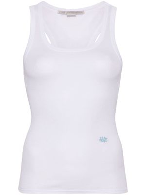 Stella McCartney logo-embroidered tank top - White